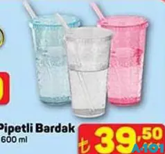 PİPETLİ BARDAK 600 ML PİPETLİ BARDAK 600 ML
